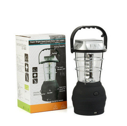 Camping Light - Uppladdningsbart batteri - kan laddas med Solcell och vev