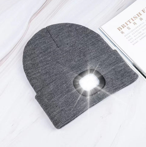 Mössa med laddningsbar LED-Lampa