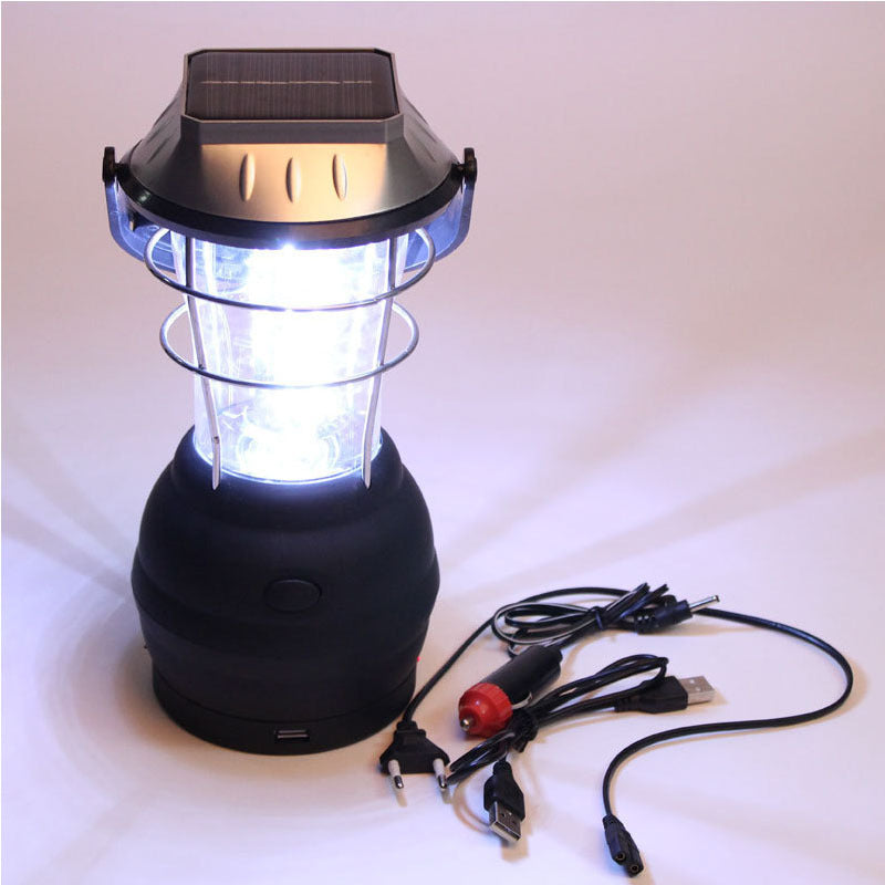 Camping Light - Uppladdningsbart batteri - kan laddas med Solcell och vev