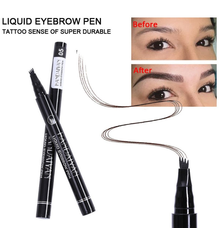 Microblading Ögonbrynspenna Vattentät Gaffelspets Tatueringspenna Toning Fin Skiss Ögonbryncils Long Lasting Eyebrows