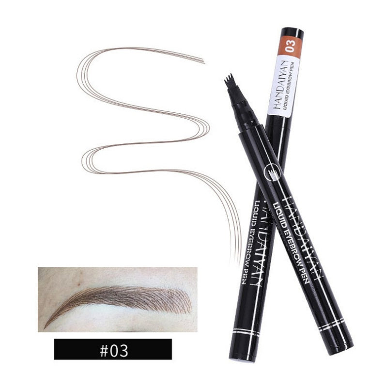 Microblading Ögonbrynspenna Vattentät Gaffelspets Tatueringspenna Toning Fin Skiss Ögonbryncils Long Lasting Eyebrows