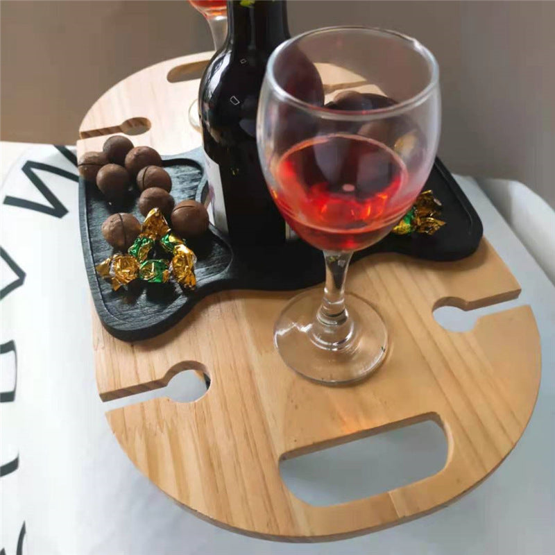 Kreativt multifunktionellt vinglasställ och vinbord – Perfekt för alla tillfällen!