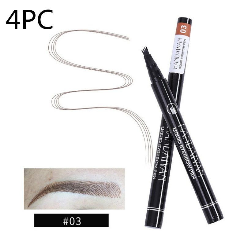 Microblading Ögonbrynspenna Vattentät Gaffelspets Tatueringspenna Toning Fin Skiss Ögonbryncils Long Lasting Eyebrows