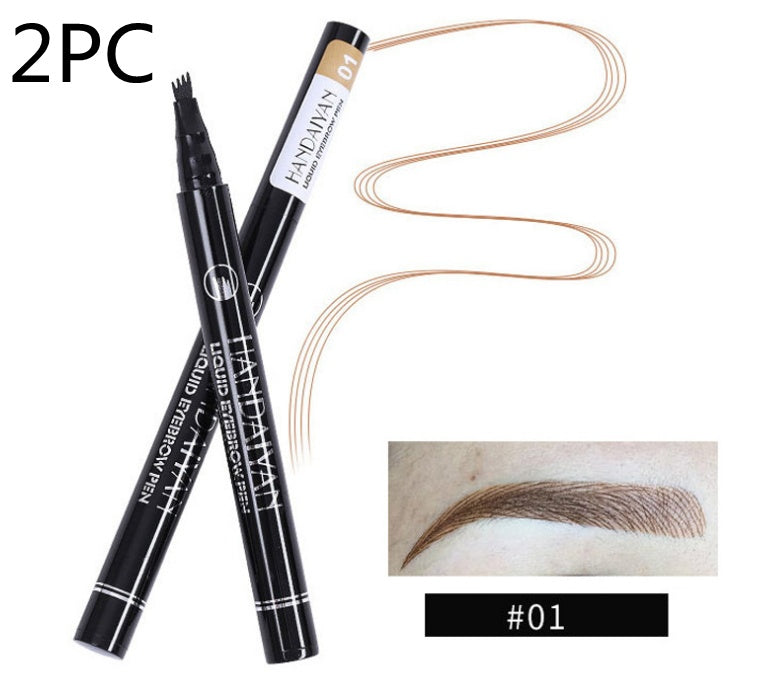 Microblading Ögonbrynspenna Vattentät Gaffelspets Tatueringspenna Toning Fin Skiss Ögonbryncils Long Lasting Eyebrows