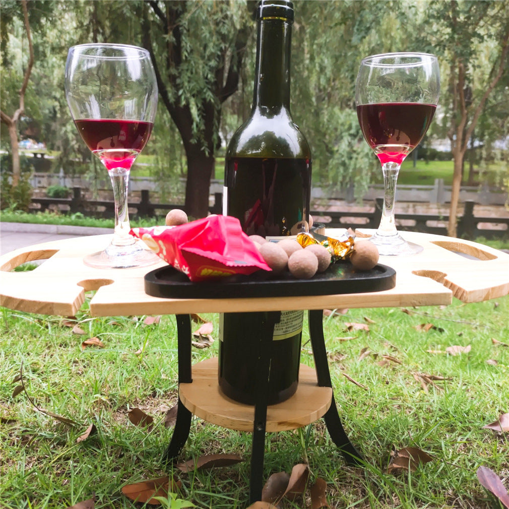 Kreativt multifunktionellt vinglasställ och vinbord – Perfekt för alla tillfällen!