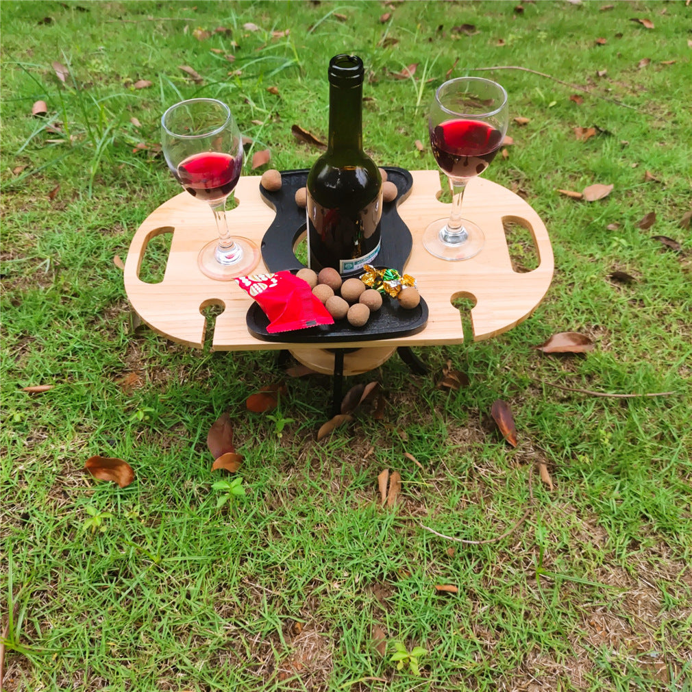 Kreativt multifunktionellt vinglasställ och vinbord – Perfekt för alla tillfällen!