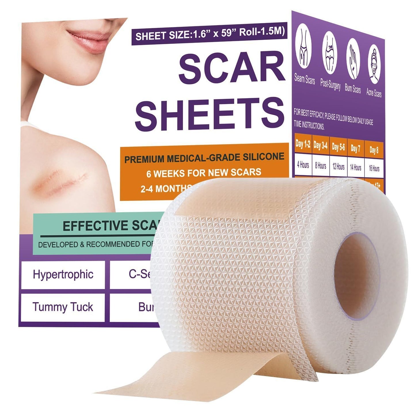 Ärrplåster Silikon / Scar Paster Silicone Scar Sheets15 M Length Soothing