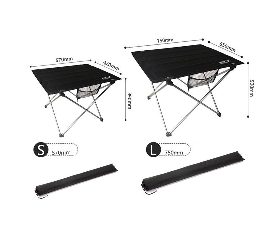 Ultralätt hopfällbart campingbord i aluminium för utomhusbruk – Perfekt för picknick och portabelt!