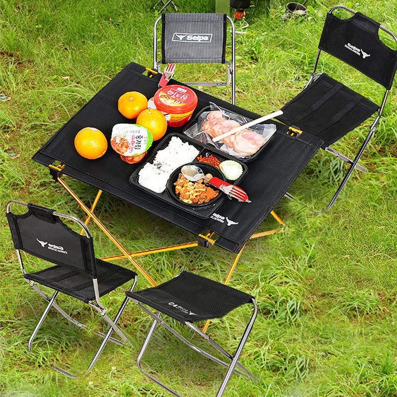Ultralätt hopfällbart campingbord i aluminium för utomhusbruk – Perfekt för picknick och portabelt!