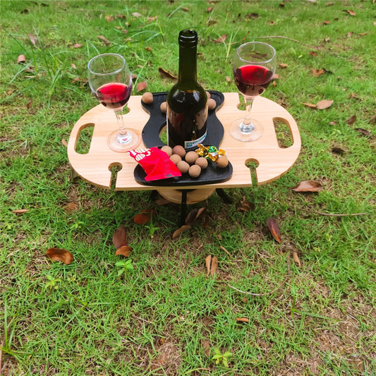 Kreativt multifunktionellt vinglasställ och vinbord – Perfekt för alla tillfällen!