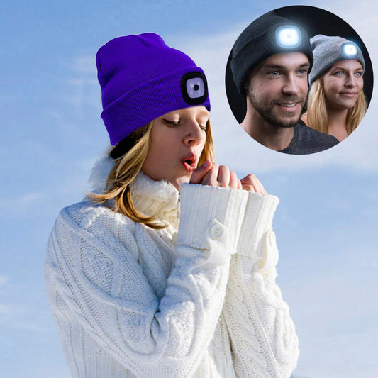 Mössa med laddningsbar LED-Lampa